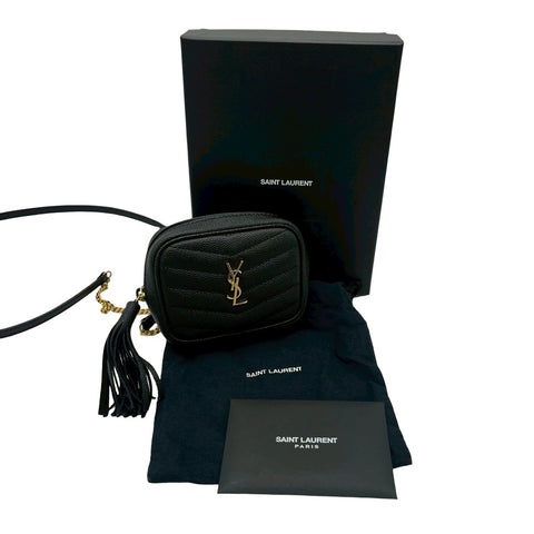 【美品】 SAINT LAURENT サンローラン BABY LOU SHOULDERBAG ベイビールー ショルダーバッグ ブラック レザー 中古 USED バッグ