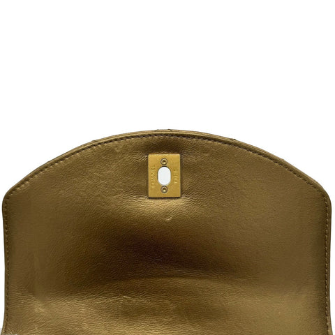 【中古】 CHANEL シャネル 2way チェーンショルダー ハンドバッグ ゴールド カーフスキン キャビアスキン ゴールド系 ゴールド金具 28番台(2019~2020年) ブランドバッグ 中古品 レディース (CHANEL,2way,chain,shourderbag,handbag,calfskin,caviaskin,gold,bag,used)