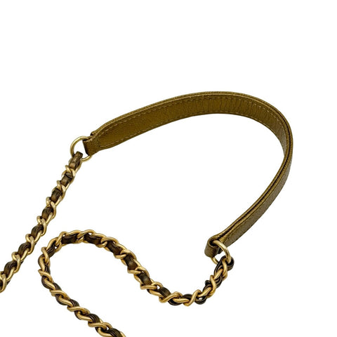 【中古】 CHANEL シャネル 2way チェーンショルダー ハンドバッグ ゴールド カーフスキン キャビアスキン ゴールド系 ゴールド金具 28番台(2019~2020年) ブランドバッグ 中古品 レディース (CHANEL,2way,chain,shourderbag,handbag,calfskin,caviaskin,gold,bag,used)
