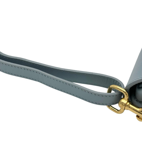 【中古】 Christian Dior クリスチャン ディオール BOBBY  ボビー イーストウエスト ショルダーバッグ ICチップ(2021年~) ブルー系 カーフスキン 中古 USED バッグ