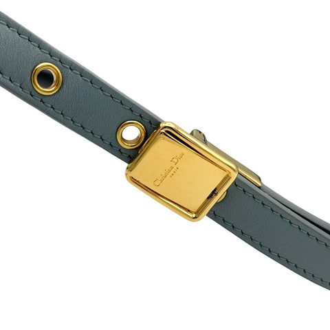 【中古】 Christian Dior クリスチャン ディオール BOBBY  ボビー イーストウエスト ショルダーバッグ ICチップ(2021年~) ブルー系 カーフスキン 中古 USED バッグ