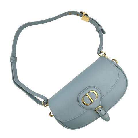 【中古】 Christian Dior クリスチャン ディオール BOBBY  ボビー イーストウエスト ショルダーバッグ ICチップ(2021年~) ブルー系 カーフスキン 中古 USED バッグ