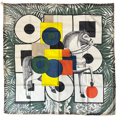 【新品未使用】 Hermes エルメス SCARF スカーフ カレ90 《カヴァリエ・アン・フォルム》 H004008S08 シルク100% レディース ギフト プレゼント