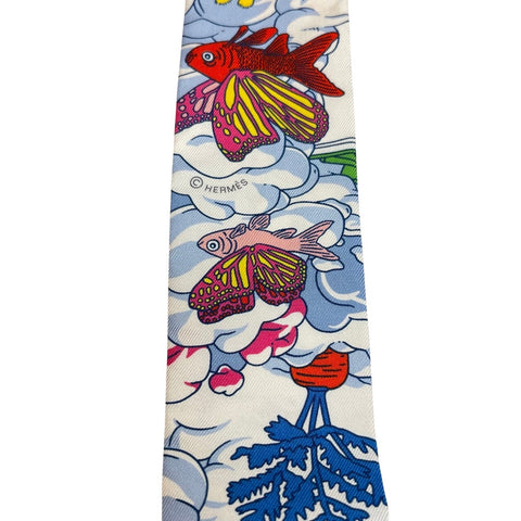 【新品未使用】Hermes エルメス TWILLY ツイリー 《ブリッド・ドゥ・ガラ・アップリケ・ピケ》 H063940S15 シルク100% レディース プレゼント ギフト