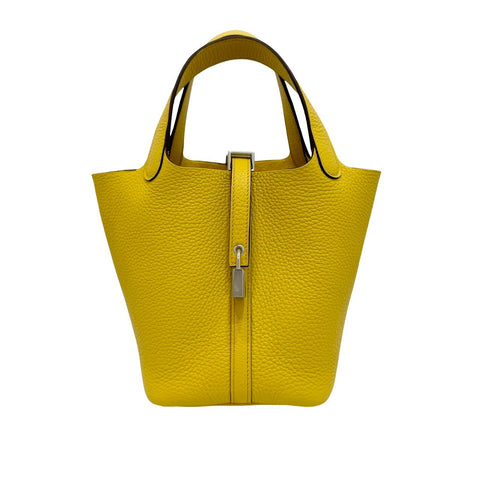 【新品未使用】 Hermes エルメス ピコタンロックPM リモンチェッロ トリヨン クレマンス シルバー金具 W刻(2024年) ブランドバッグ ハンドバッグ バッグ 新品 レディース (HERMES,PICOTIN LOCK PM,LIMON CELLO,Taurillon Clemence,silver,handbag,new)