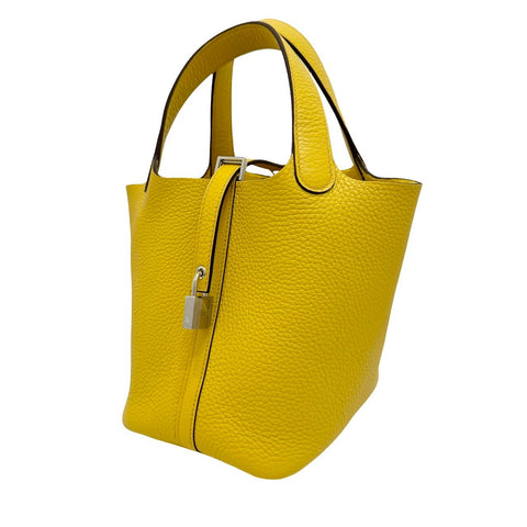 【新品未使用】 Hermes エルメス ピコタンロックPM リモンチェッロ トリヨン クレマンス シルバー金具 W刻(2024年) ブランドバッグ ハンドバッグ バッグ 新品 レディース (HERMES,PICOTIN LOCK PM,LIMON CELLO,Taurillon Clemence,silver,handbag,new)