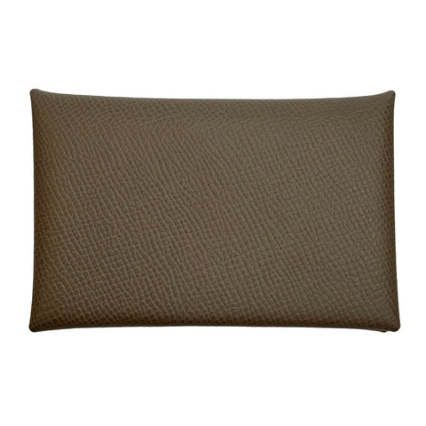 【新品未使用】 HERMES エルメス カルヴィ エトゥープ B刻(2023年) エプソン ベージュ系 カードケース コインケース 新品 (HERMES,calvi,etoupe,epson,cardcase,coincase,new)