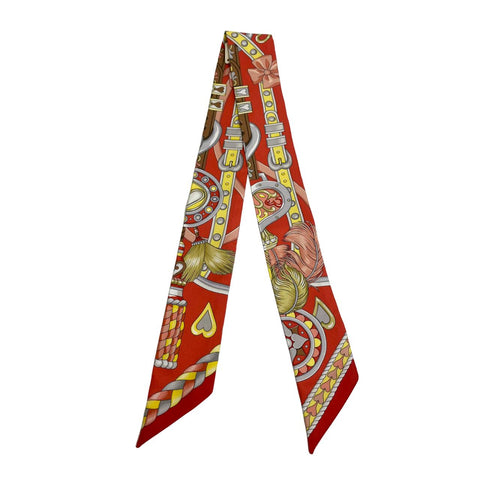 【新品未使用】 Hermes エルメス TWILLY ツイリー シルク100% 《アルネ・ドゥ・クール》H064090S09 プレゼント レディース