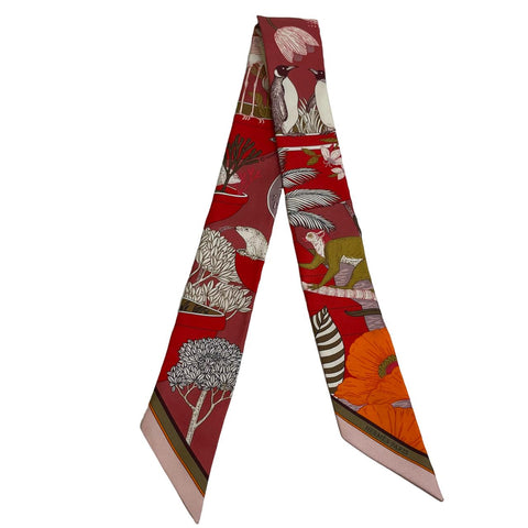 【新品未使用】Hermes エルメス TWILLY ツイリー シルク100% 《プレシャス・パラダイス》H064094S07 プレゼント ギフト レディース