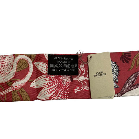 【新品未使用】Hermes エルメス TWILLY ツイリー シルク100% 《プレシャス・パラダイス》H064094S07 プレゼント ギフト レディース