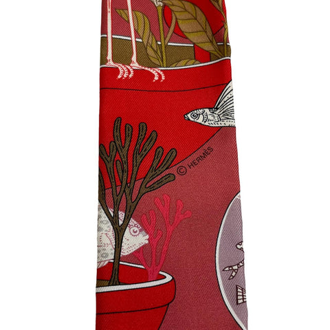 【新品未使用】Hermes エルメス TWILLY ツイリー シルク100% 《プレシャス・パラダイス》H064094S07 プレゼント ギフト レディース