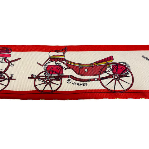 【新品未使用】Hermes エルメス TWILLY ツイリー《馬車の変遷》H064108S11 シルク100% レディース プレゼント ギフト