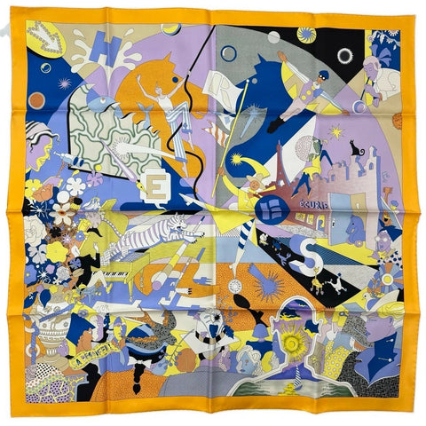 【新品未使用】 Hermes エルメス SCARF スカーフ カレ90 《サ・デコワフ!》 H004005S03 シルク100% レディース ギフト プレゼント
