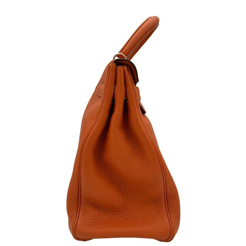 【中古】 Hermes エルメス ケリー35 オレンジ トゴ シルバー金具 □O刻(2011年) ブランドバッグ ハンドバッグ ショルダーバッグ 中古品 レディース