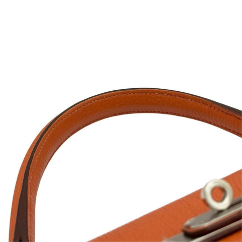 【中古】 Hermes エルメス ケリー35 オレンジ トゴ シルバー金具 □O刻(2011年) ブランドバッグ ハンドバッグ ショルダーバッグ 中古品 レディース