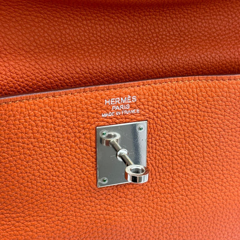 【中古】 Hermes エルメス ケリー35 オレンジ トゴ シルバー金具 □O刻(2011年) ブランドバッグ ハンドバッグ ショルダーバッグ 中古品 レディース