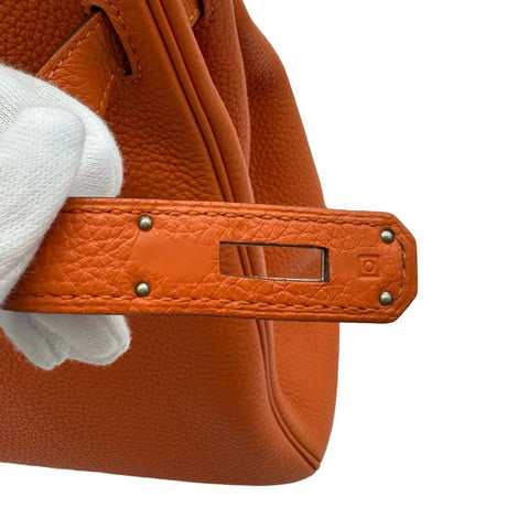 【中古】 Hermes エルメス ケリー35 オレンジ トゴ シルバー金具 □O刻(2011年) ブランドバッグ ハンドバッグ ショルダーバッグ 中古品 レディース