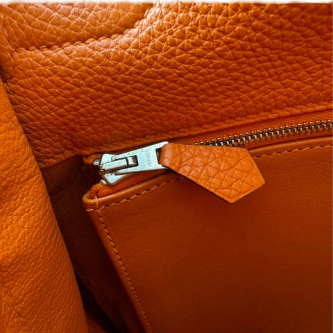 【中古】 Hermes エルメス ケリー35 オレンジ トゴ シルバー金具 □O刻(2011年) ブランドバッグ ハンドバッグ ショルダーバッグ 中古品 レディース