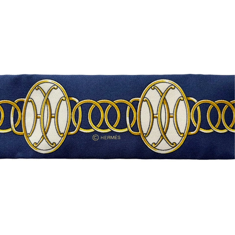 【美品】Hermes エルメス TWILLY ツイリー 《リフトプロフィール》H063777S01 シルク100% レディース プレゼント ギフト