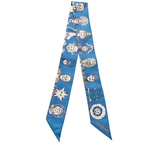 【美品】Hermes エルメス TWILLY ツイリー 《ドレスコード》H063780S44 シルク100% レディース プレゼント ギフト