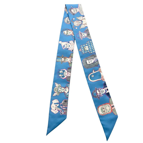 【美品】Hermes エルメス TWILLY ツイリー 《ドレスコード》H063780S44 シルク100% レディース プレゼント ギフト