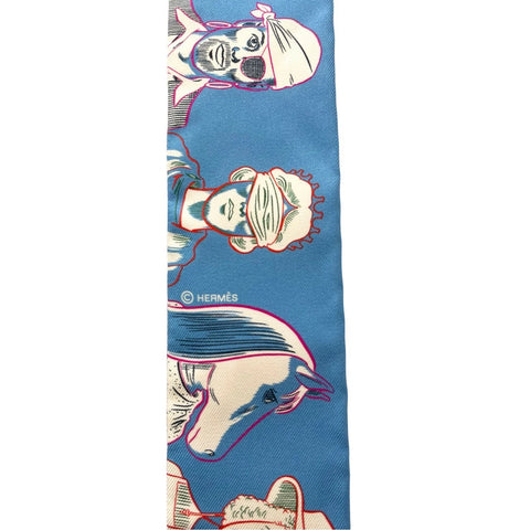 【美品】Hermes エルメス TWILLY ツイリー 《ドレスコード》H063780S44 シルク100% レディース プレゼント ギフト