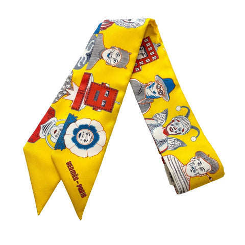 【美品】Hermes エルメス TWILLY ツイリー 《ドレスコード》H063780S35 シルク100% レディース プレゼント ギフト