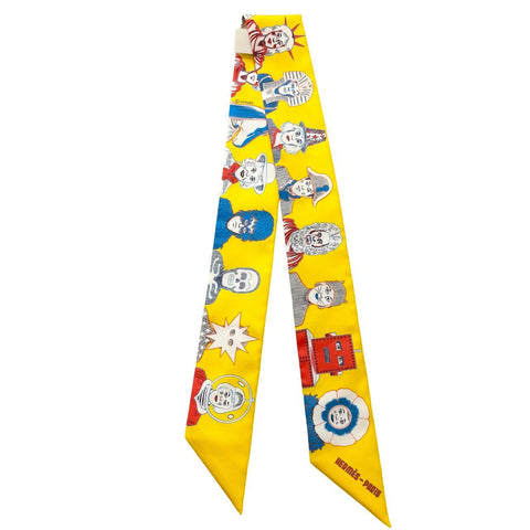 【美品】Hermes エルメス TWILLY ツイリー 《ドレスコード》H063780S35 シルク100% レディース プレゼント ギフト