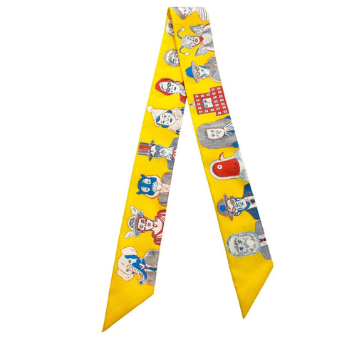 【美品】Hermes エルメス TWILLY ツイリー 《ドレスコード》H063780S35 シルク100% レディース プレゼント ギフト