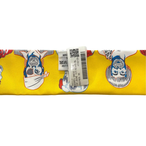 【美品】Hermes エルメス TWILLY ツイリー 《ドレスコード》H063780S35 シルク100% レディース プレゼント ギフト