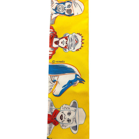 【美品】Hermes エルメス TWILLY ツイリー 《ドレスコード》H063780S35 シルク100% レディース プレゼント ギフト