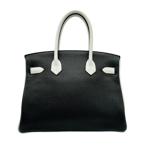 【中古】 Hermes エルメス バーキン30 ブラック ホワイト トリヨン クレマンス ゴールド金具 C刻(2018年) ブランドバッグ ハンドバッグ バッグ 中古品 レディース (HERMES,BIRKIN30,BLACK×WHITE,Taurillon Clemence,gold,handbag,used)