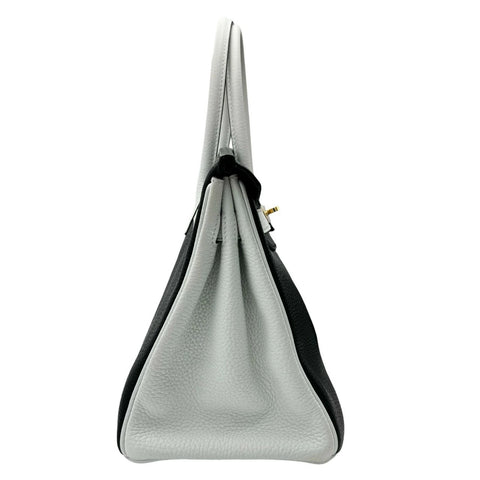 【中古】 Hermes エルメス バーキン30 ブラック ホワイト トリヨン クレマンス ゴールド金具 C刻(2018年) ブランドバッグ ハンドバッグ バッグ 中古品 レディース (HERMES,BIRKIN30,BLACK×WHITE,Taurillon Clemence,gold,handbag,used)