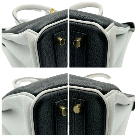 【中古】 Hermes エルメス バーキン30 ブラック ホワイト トリヨン クレマンス ゴールド金具 C刻(2018年) ブランドバッグ ハンドバッグ バッグ 中古品 レディース (HERMES,BIRKIN30,BLACK×WHITE,Taurillon Clemence,gold,handbag,used)