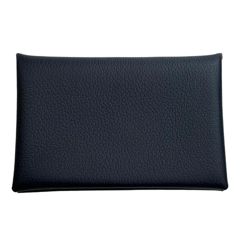 【新品未使用】 HERMES エルメス カルヴィ ブルーインディゴ U刻(2022年) エバーカラー ネイビー系 カードケース コインケース 新品 (HERMES,calvi,blue indigo,evercolor,cardcase,coincase,new)