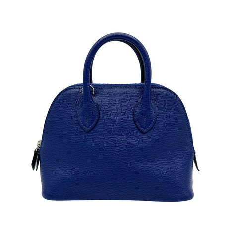 【美品】 Hermes エルメス ミニボリード ブルーブライトン ブルー系 シェーブル シルバー金具 C刻(2018年) ブランドバッグ ショルダーバッグ ハンドバッグ 中古品 レディース (HERMES,MINI BOLIDE,Blue brighton,Chevre,shilver,shoulder bag,hand bag,used)
