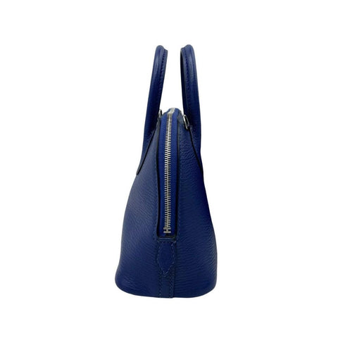 【美品】 Hermes エルメス ミニボリード ブルーブライトン ブルー系 シェーブル シルバー金具 C刻(2018年) ブランドバッグ ショルダーバッグ ハンドバッグ 中古品 レディース (HERMES,MINI BOLIDE,Blue brighton,Chevre,shilver,shoulder bag,hand bag,used)