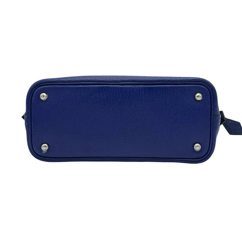 【美品】 Hermes エルメス ミニボリード ブルーブライトン ブルー系 シェーブル シルバー金具 C刻(2018年) ブランドバッグ ショルダーバッグ ハンドバッグ 中古品 レディース (HERMES,MINI BOLIDE,Blue brighton,Chevre,shilver,shoulder bag,hand bag,used)