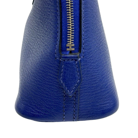 【美品】 Hermes エルメス ミニボリード ブルーブライトン ブルー系 シェーブル シルバー金具 C刻(2018年) ブランドバッグ ショルダーバッグ ハンドバッグ 中古品 レディース (HERMES,MINI BOLIDE,Blue brighton,Chevre,shilver,shoulder bag,hand bag,used)