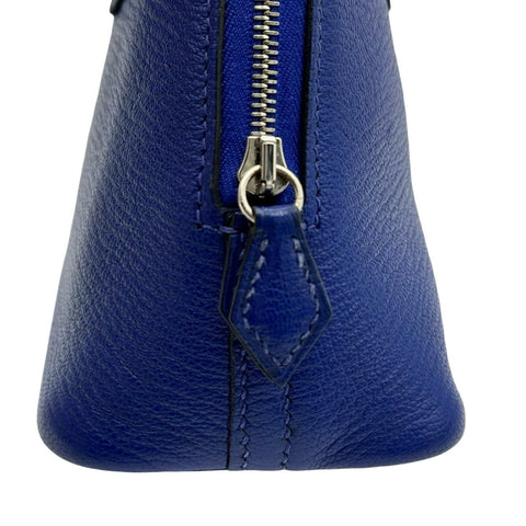 【美品】 Hermes エルメス ミニボリード ブルーブライトン ブルー系 シェーブル シルバー金具 C刻(2018年) ブランドバッグ ショルダーバッグ ハンドバッグ 中古品 レディース (HERMES,MINI BOLIDE,Blue brighton,Chevre,shilver,shoulder bag,hand bag,used)