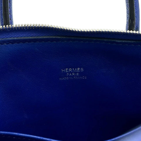 【美品】 Hermes エルメス ミニボリード ブルーブライトン ブルー系 シェーブル シルバー金具 C刻(2018年) ブランドバッグ ショルダーバッグ ハンドバッグ 中古品 レディース (HERMES,MINI BOLIDE,Blue brighton,Chevre,shilver,shoulder bag,hand bag,used)