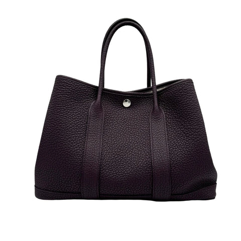 【中古】 Hermes エルメス ガーデンパーティTPM カシス パープル系 ネゴンダ シルバー金具 U刻(2022年) ブランドバッグ ハンドバッグ バッグ 中古品 (HERMES,GARDEN PARTY TPM,Cassis,Negonda,shilver,hand bag,bag,used)