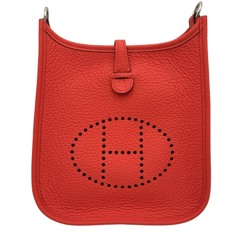 【美品】 Hermes エルメス エヴリンTPM ローズテキサス レッド系 トリヨン クレマンス シルバー金具 B刻(2023年) ブランドバッグ ショルダーバッグ バッグ 中古品 レディース