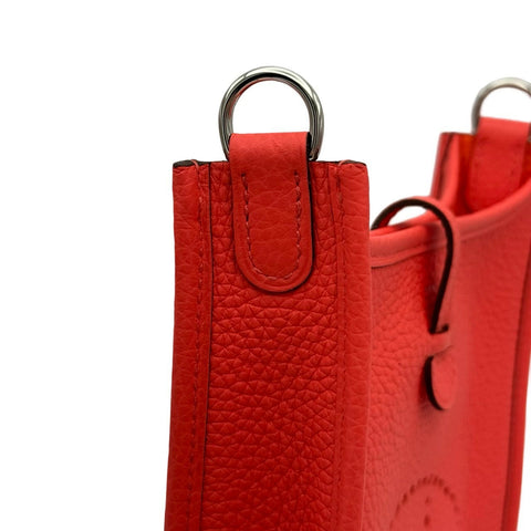 【美品】 Hermes エルメス エヴリンTPM ローズテキサス レッド系 トリヨン クレマンス シルバー金具 B刻(2023年) ブランドバッグ ショルダーバッグ バッグ 中古品 レディース