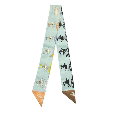 【新品未使用】Hermes エルメス TWILLY ツイリー 《エルメス・パラード》H064150S02 シルク100% レディース プレゼント ギフト