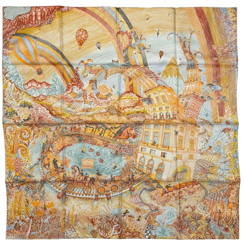 【新品未使用】 Hermes エルメス SCARF スカーフ カレ90 《クレイジー・フォーブル》 H004147S03 シルク100% レディース ギフト プレゼント