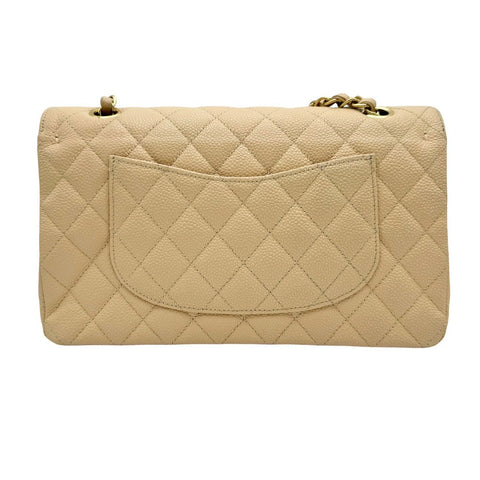 【中古】 CHANEL シャネル マトラッセ25 チェーン ショルダーバッグ ベージュ キャビアスキン ベージュ系 ゴールド金具 18番台(2013~2014年) ブランドバッグ ショルダーバッグ 中古品