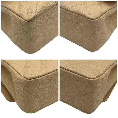 【中古】 CHANEL シャネル マトラッセ25 チェーン ショルダーバッグ ベージュ キャビアスキン ベージュ系 ゴールド金具 18番台(2013~2014年) ブランドバッグ ショルダーバッグ 中古品