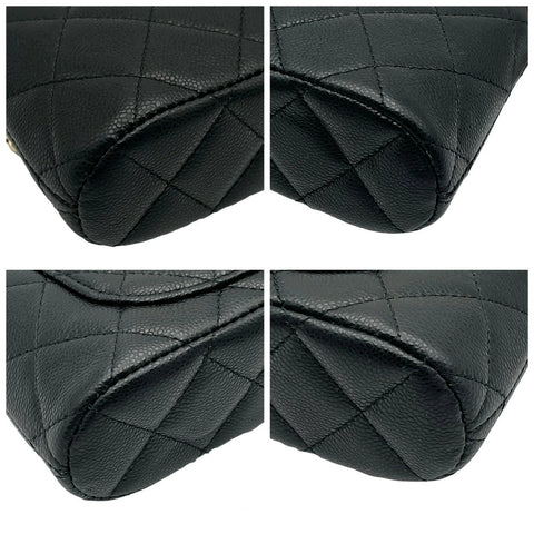 【中古】 CHANEL シャネル マトラッセ チェーン ショルダーバッグ ブラック キャビアスキン ゴールド金具 ランダム番(2021年~) 中古品 (CHANEL,matelasse,chain,shourderbag,caviaskin,black,gold,used)