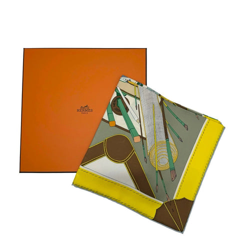 【新品未使用】 Hermes エルメス SCARF スカーフ カレ90 《バガージュ・ア・マン》 H004119S03 シルク100% レディース ギフト プレゼント